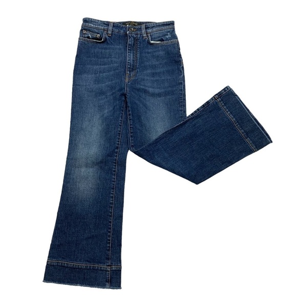 DOLCE & GABBANA Released Hem Flare Jeans High Rise Hippie Boho - Picture 2 of 10